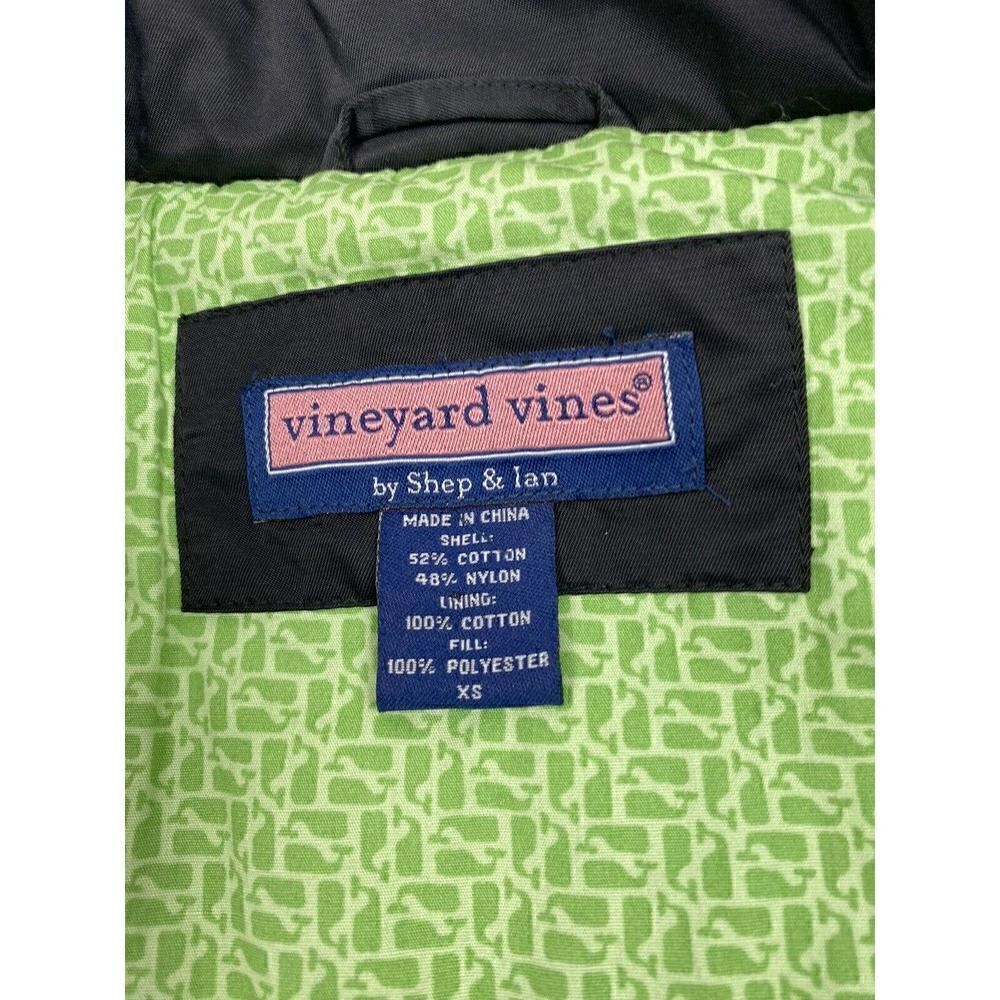 VINEYARD VINES Quilted Puffer Vest Jacket Womens XS Full Zip Snap Close Black - Picture 10 of 11